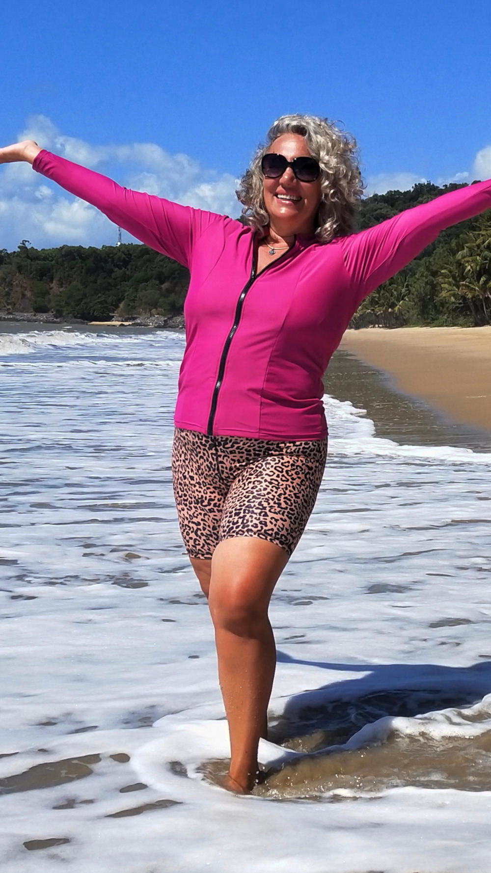 kirurg kapitel Genre Womens Plus Size Leopard Print Swim Shorts | oceanroadswimwear