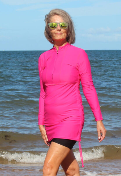 Long Sleeve Rash Guard with Adjustable Length For Women