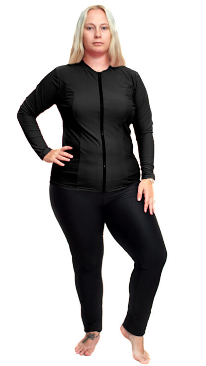 Plus Size Rash Shirts Zip Up Long Sleeve australia new zealand us canada uk