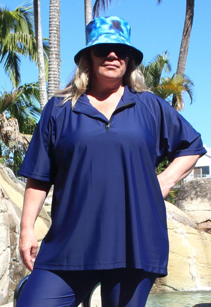 Women's Chlorine Resistant Plus Size Baggy Swim Tops