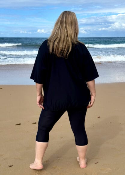 Plus Size Chlorine Resistant Baggy Swim Shirt - Image 4