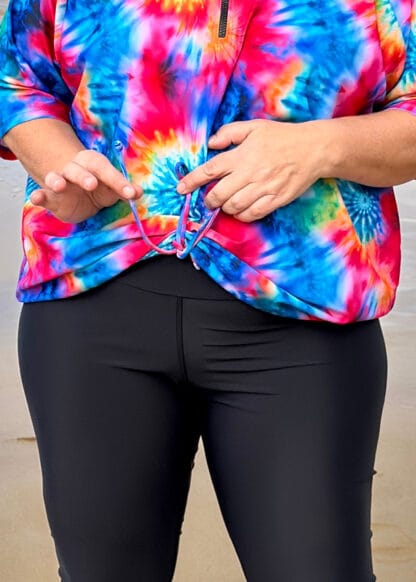 baggy rashies plus size with tie waist stops shirts from rising in water
