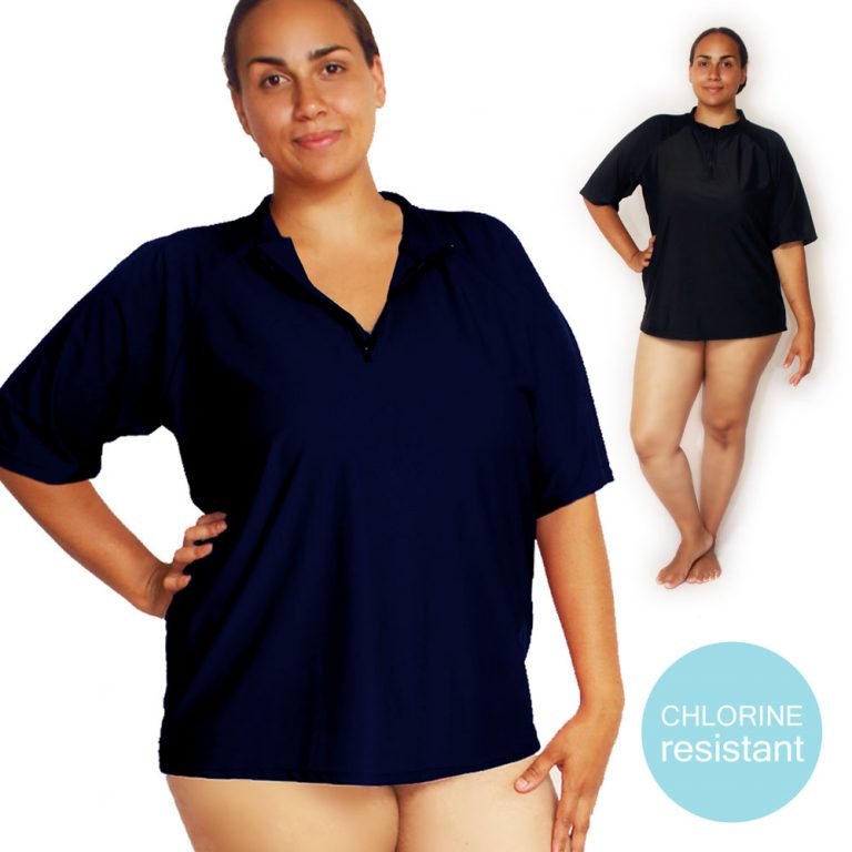 Women's Chlorine Resistant Plus Size Baggy Swim Tops