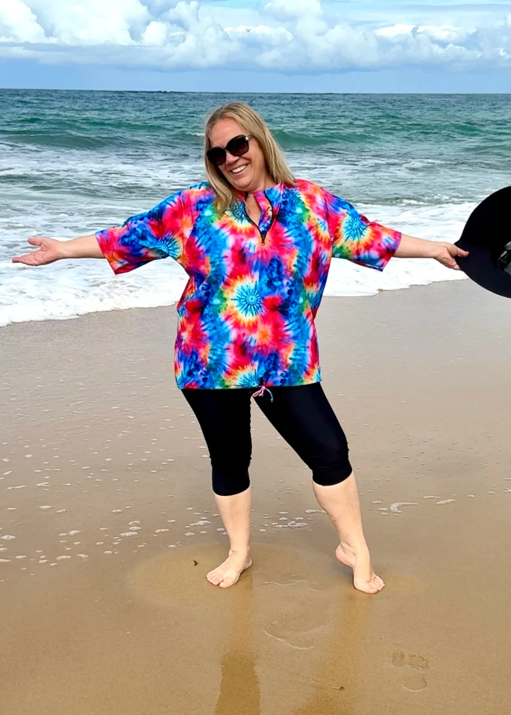 Plus Size Chlorine Resistant Baggy Swim Shirt