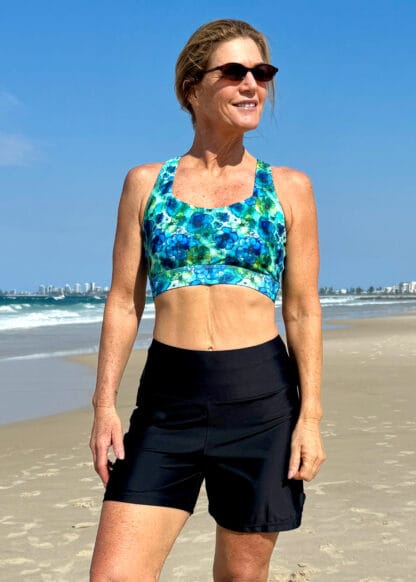 Baggy Black Swim Shorts Boardies for Women