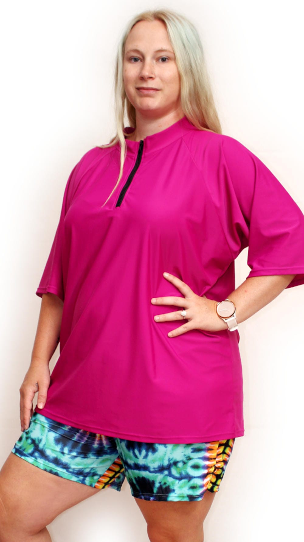 Women's Plus Size Loose Fit Rash Shirt 