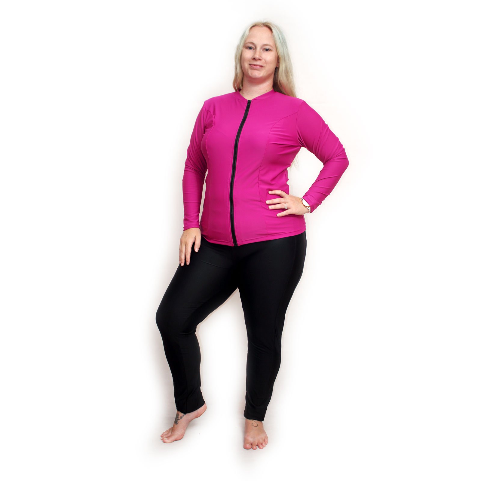 Womens Rashies With Zip Plus Size oceanroadswimwear