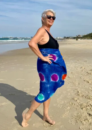 sarong multi coloured rayon