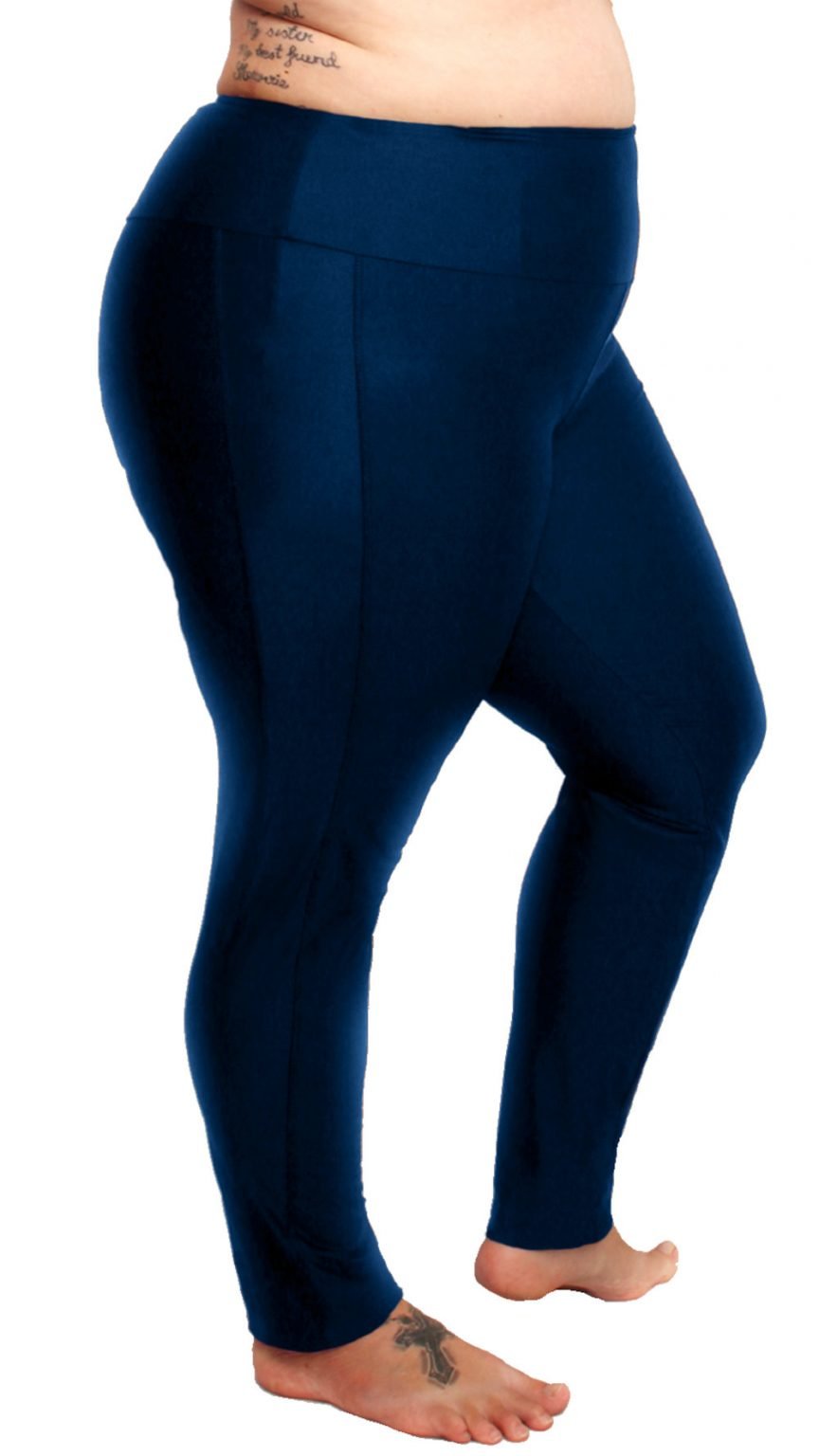 Plus Size Chlorine Resistant Long Swim Leggings oceanroadswimwear