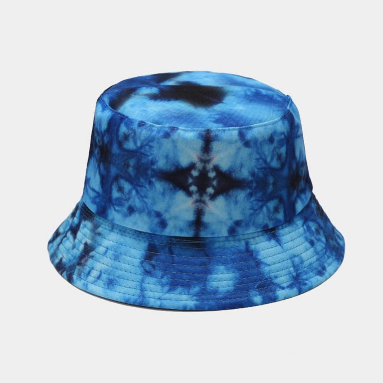 Blue Tie Dye Bucket Hats Reversible | oceanroadswimwear