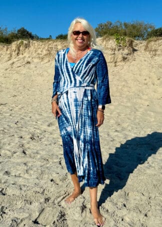 Beach Kimono Blue Hand Tie Dye