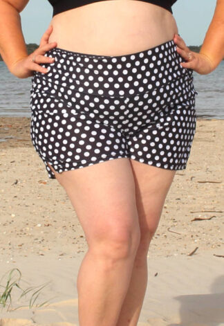 plus size polka dot retro swim shorts swimwear womens