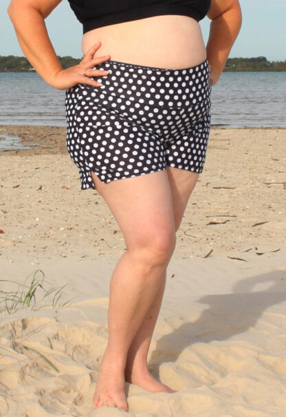 plus-size-polka-dot-swim-shorts