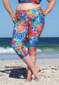 TN_multi-coloured capri swim leggings plus size