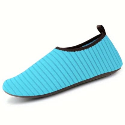 water shoe with rubber sole light blue turquoise aqua aerobics