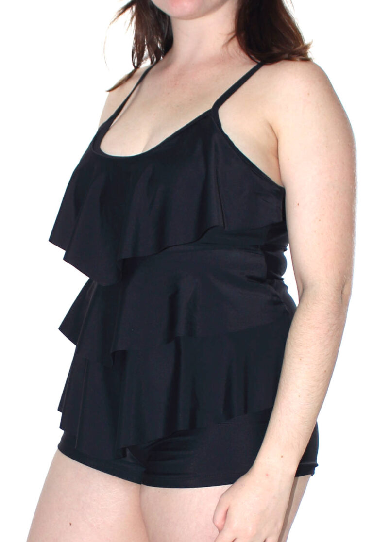 Ruffle Tankini Top Plus Size Set