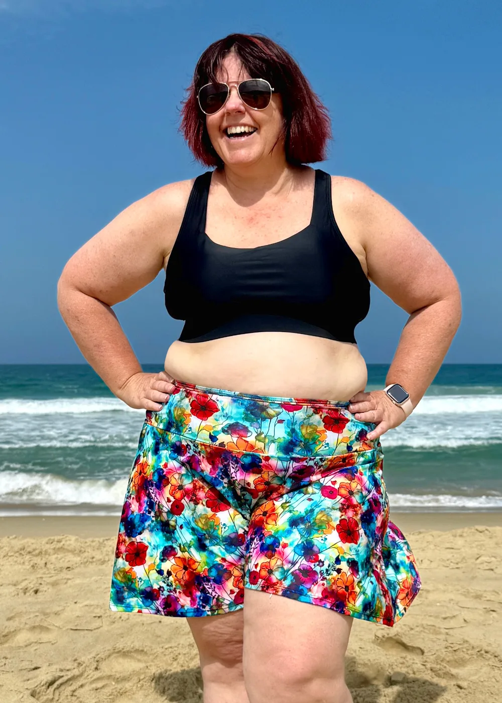 Plus Size Swim Skort Chlorine Resistant