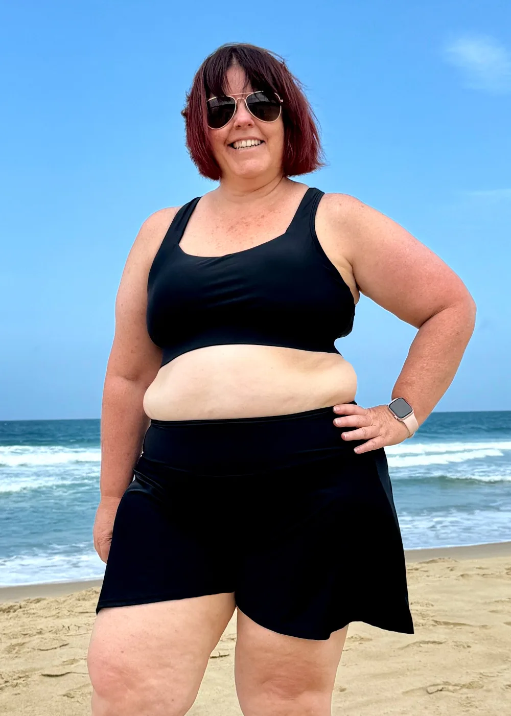 Plus Size swim skort Chlorine resistant Inner Brief