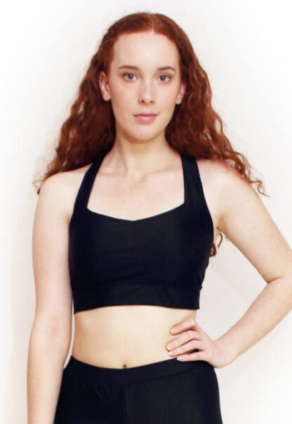 womens sport swim top cropped