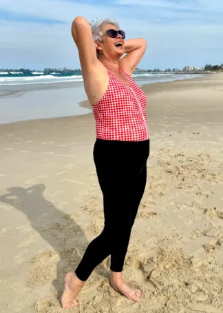 Womens Chlorine Resistant long swim leggings no inner brief