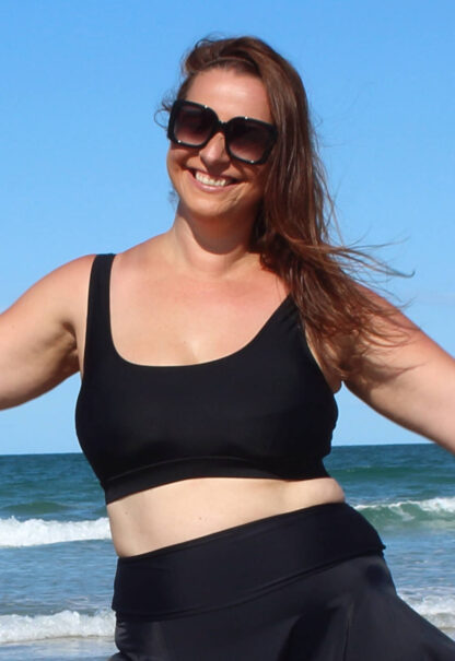 Plus Size Scoop Neck Swim Top