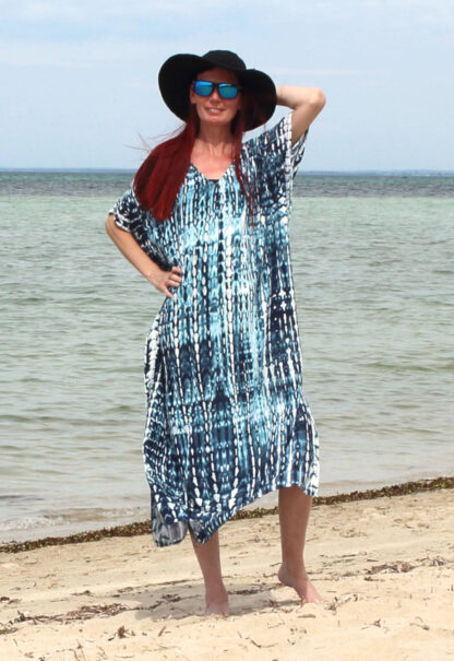 blue-dress-beach-poncho