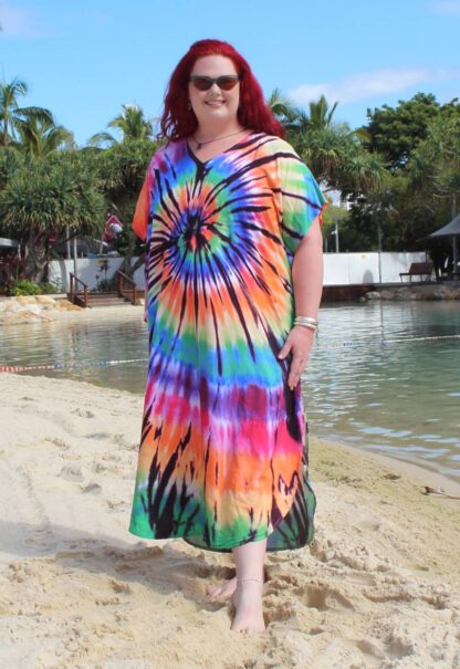 plus size womens beach dress throw poncho style rayon long length