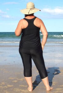 Plus-Size Three quarter length swim pants tights for women