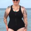One Piece Zipper Swimsuit Plus Size Near Me