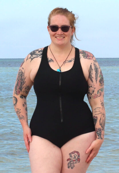 One Piece Zipper Swimsuit Plus Size Near Me