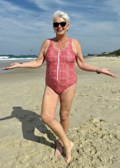 One Piece Zipper Swimsuit Plus Size - Image 6