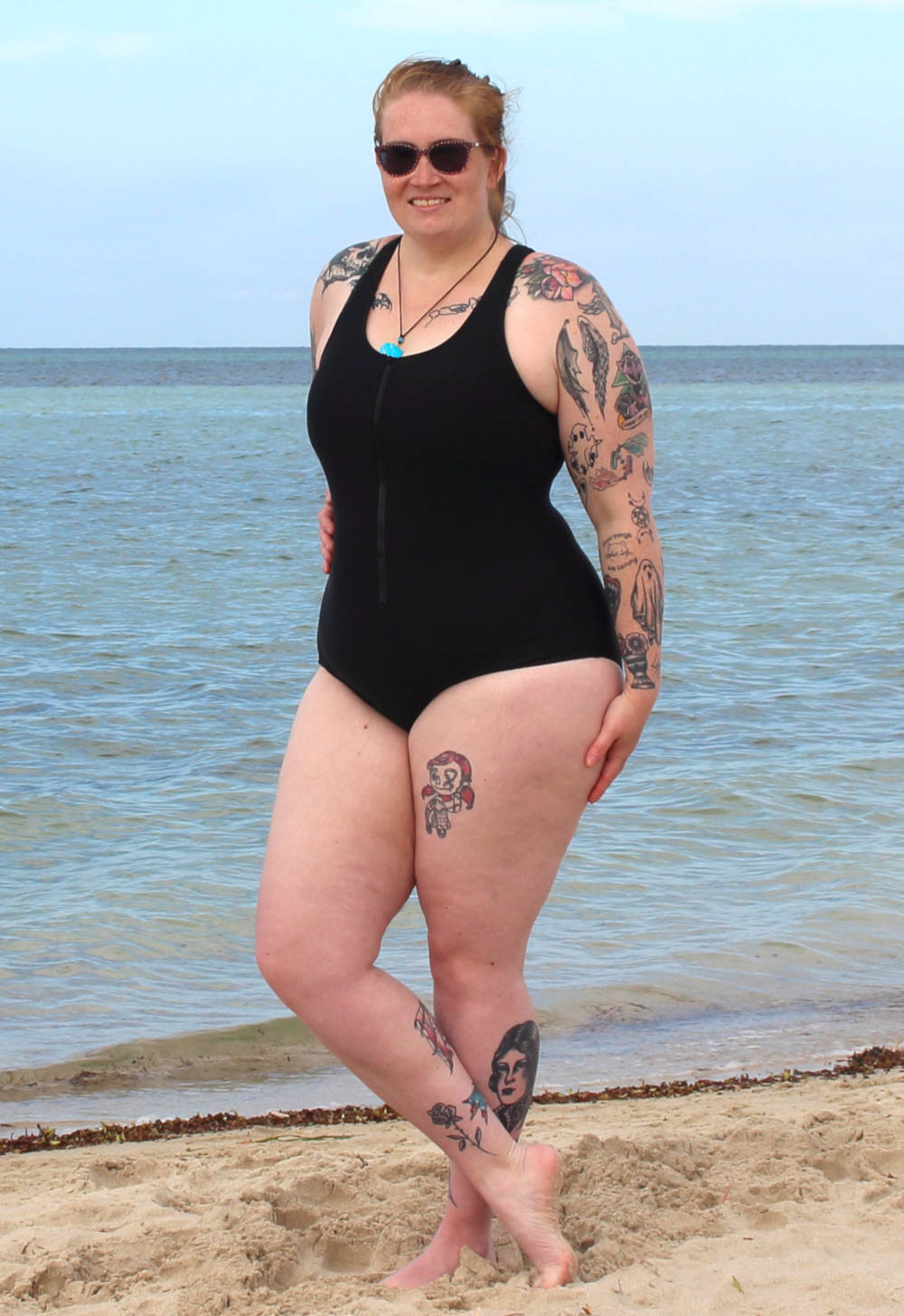 One Piece Zipper Swimsuit Plus Size › oceanroadswimwear