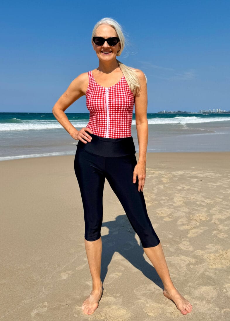 One Piece Surfing Swimsuits Zip Cap Sleeve Swimwear