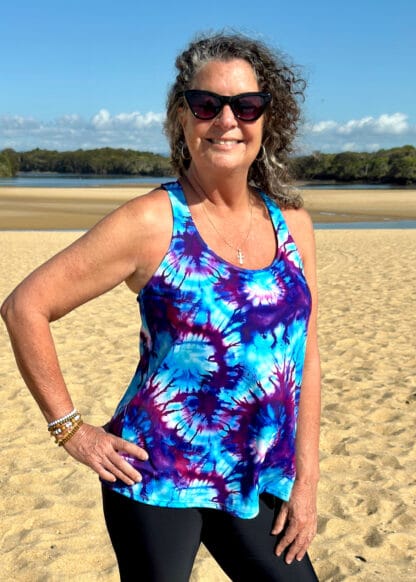 Chlorine Resistant Tankini with inner bra loose waist