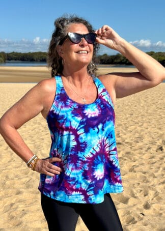 Chlorine Resistant Racer Back Tankini Printed Colourful Design