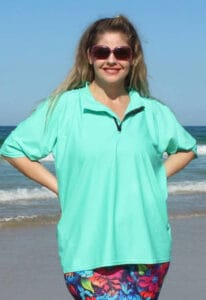 TN_plus size loose fit baggy swim top womens green mint pistachio lime turquoise