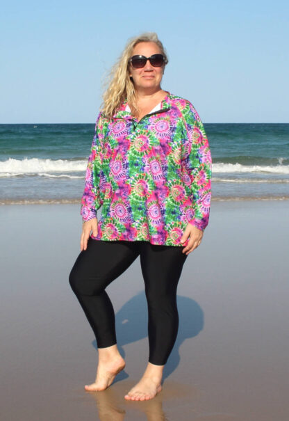 sun safe swim leggings with inner brief plus size curve ladies