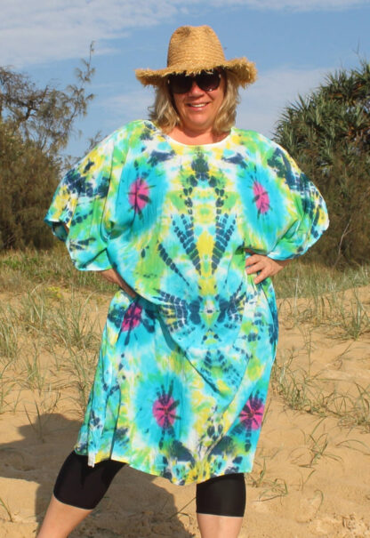 Long Beach Dress Tie Dye Rayon