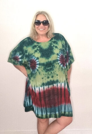 Tie dye womens Rayon Poncho Dresses