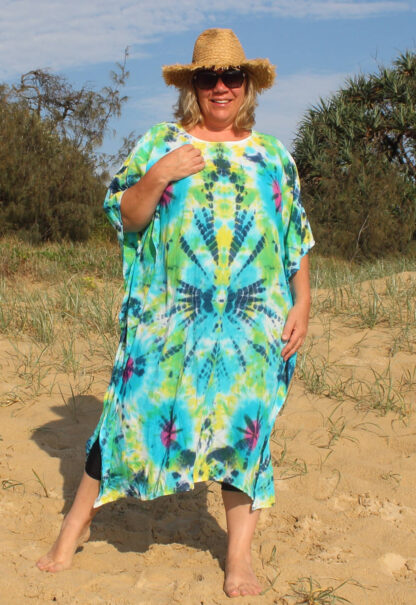 hand tie dyed long poncho dresses near me