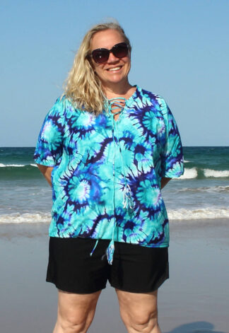 plus size baggy sun tops for women tie dye designer