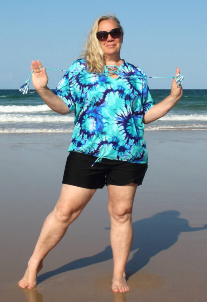 plus size swim shirts with tassels summer shirts unique design