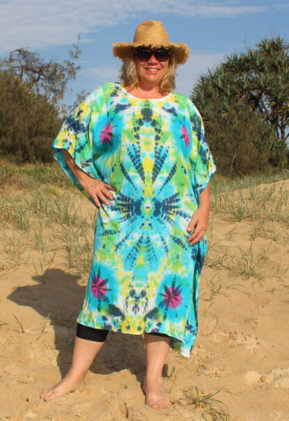 resort wear tie dye colourful dress