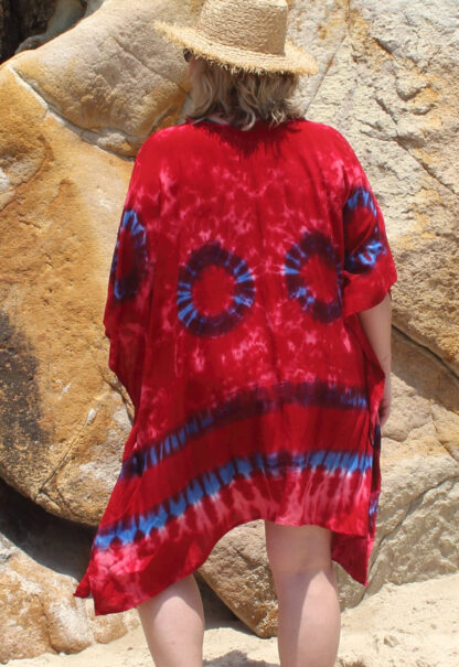 tie dye poncho beach wear rayon