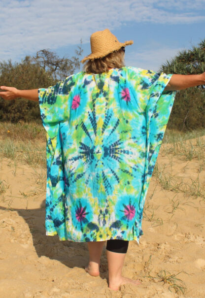 womens tie dye fashion t shirt dress hand dyed