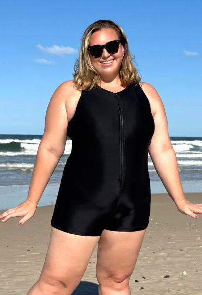 Plus Size Chlorine Resistant Boyleg Swimsuit For Women