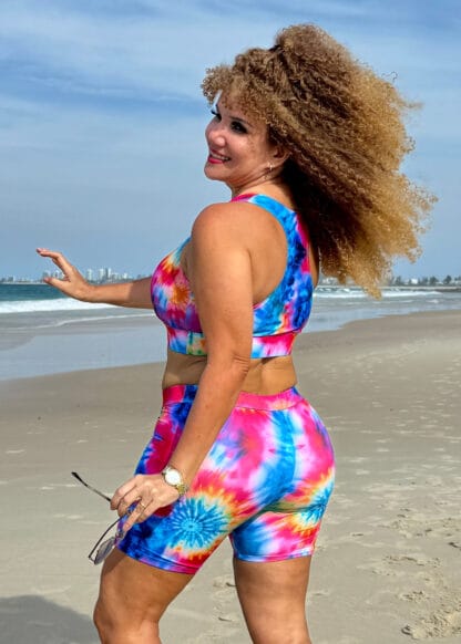 racer back boyleg two piece swimsuit