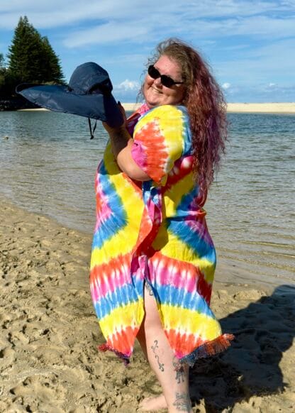 Plus Size Beach Poncho with Tassels - Image 6