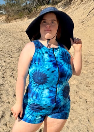 Plus Size High Neck Boyleg Swimsuit For Women