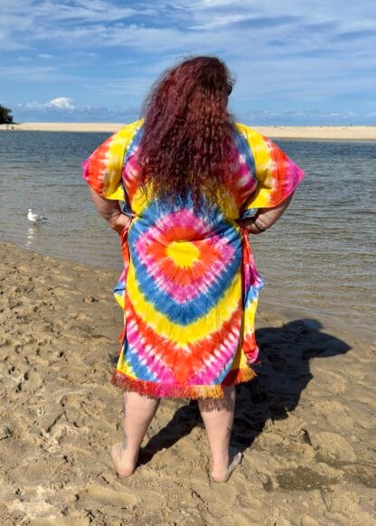 Plus Size Beach Poncho with Tassels - Image 5